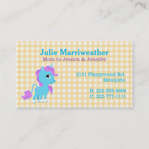 Cute Colourful Unicorn Custom Mummy Card