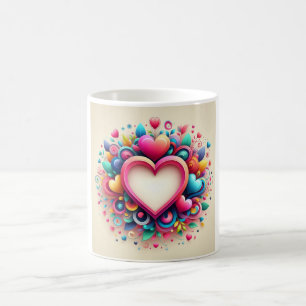 Cute Colourful Valentine's day hearts Coffee Mug