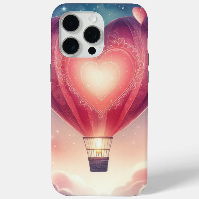 Cute colourful Valentine's Heart balloon Case-Mate iPhone Case (Back)