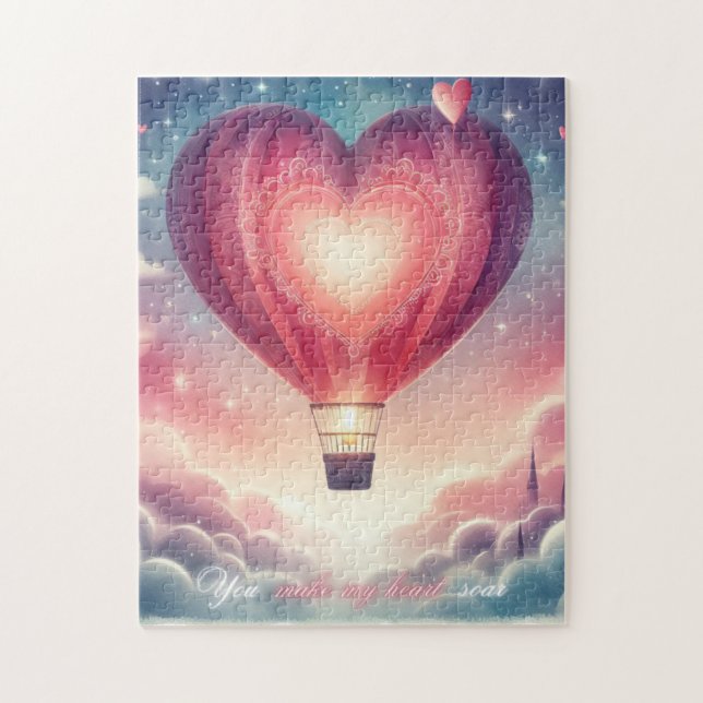 Cute colourful Valentine's Heart balloon Jigsaw Puzzle (Vertical)