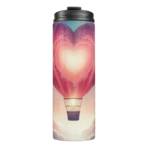 Cute colourful Valentine's Heart balloon Thermal Tumbler