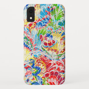 Cute colourful vintage floral iPhone XR case