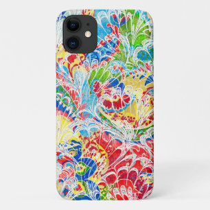 Cute colourful vintage floral iPhone 11 case