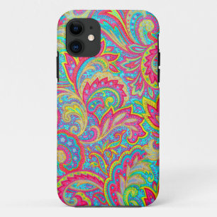 Cute colourful vintage floral design iPhone 11 case