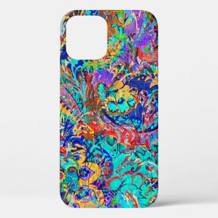 Cute colourful vintage floral pattern iPhone 12 case