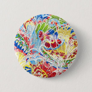 Cute colourful vintage floral samsung galaxy walle 6 cm round badge