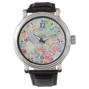 Cute colourful vintage floral samsung galaxy walle watch