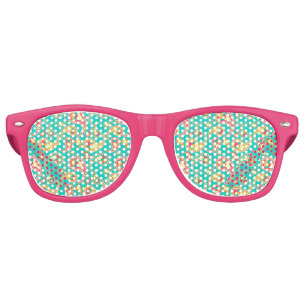 Cute colourful vintage paisley pattern retro sunglasses