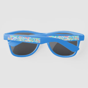 Cute colourful vintage swirl flowers favour box sunglasses
