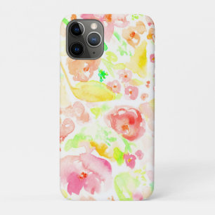 Cute colourful watercolor flowers iPhone 11 pro case