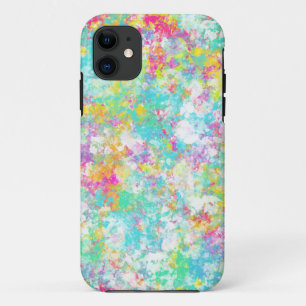 Cute colourful watercolor Hand painted background iPhone 11 Case