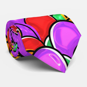 Cute Colourful Watercolor Hand Painted Easter Egg Tie