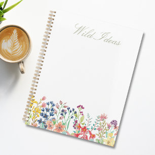 Cute Colourful Watercolor Wildflower Floral Planner