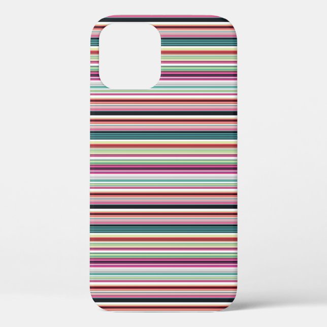 Cute colourful white stripes Case-Mate iPhone case (Back)