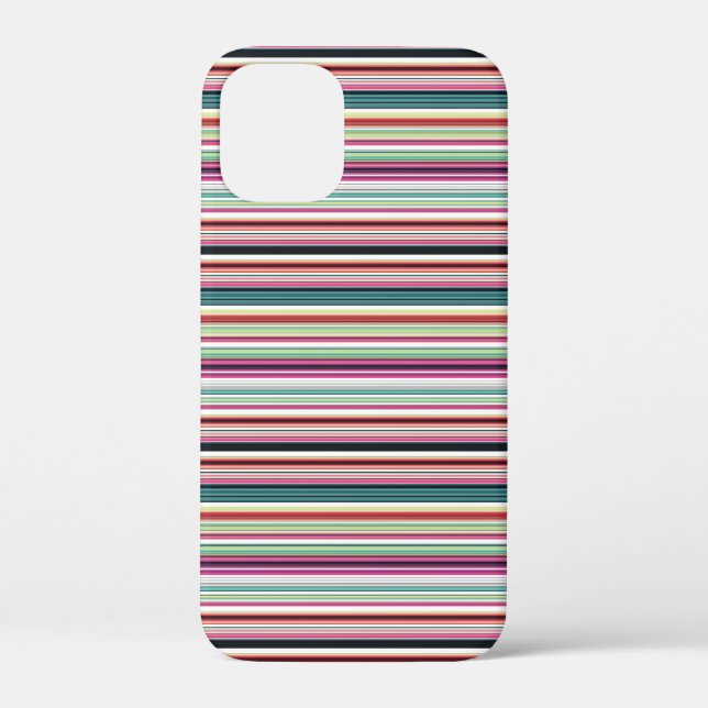 Cute colourful white stripes Case-Mate iPhone case (Back)