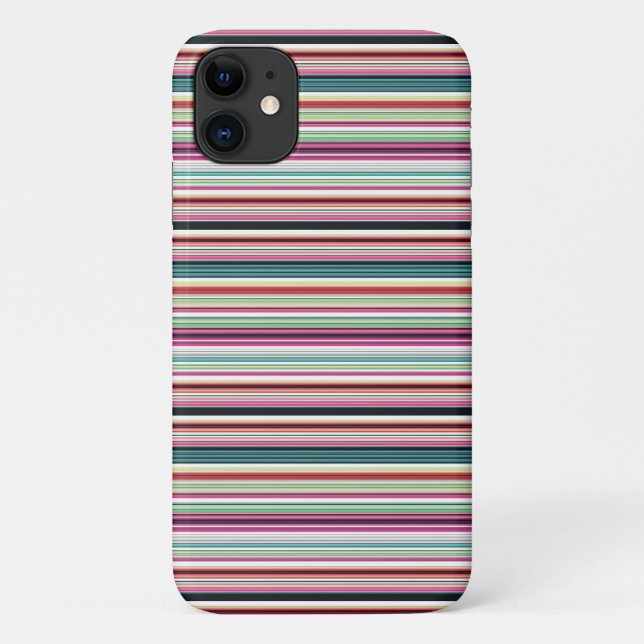 Cute colourful white stripes Case-Mate iPhone case (Back)