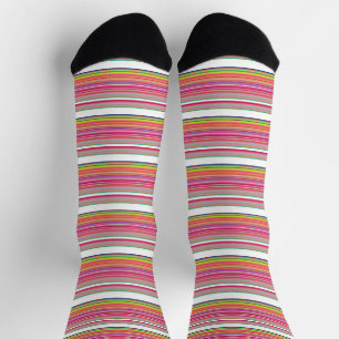 Cute colourful white stripes socks