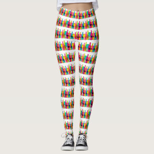 Cute colourful wine bottles pattern case for iPad Leggings