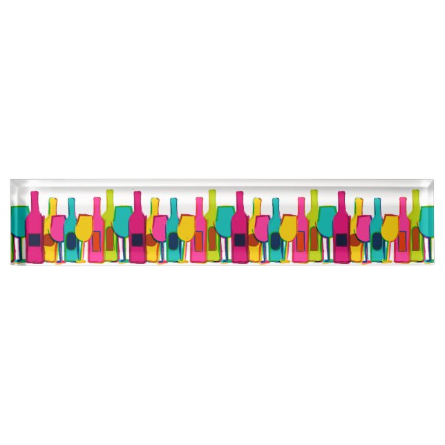 Cute colourful wine bottles pattern Case-Mate iPho Nameplate (Front)