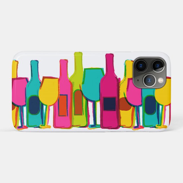 Cute colourful wine bottles pattern Case-Mate iPhone case (Back (Horizontal))