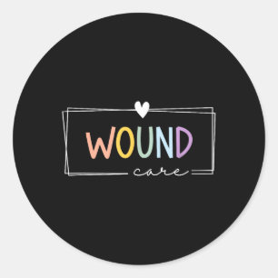 Cute Colourful Wound Care Nurse Squad Appreciation Classic Round Sticker