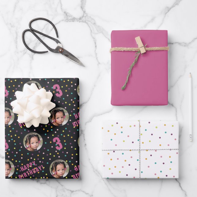 Cute Colourful Wrapping Paper Sheet (Front)