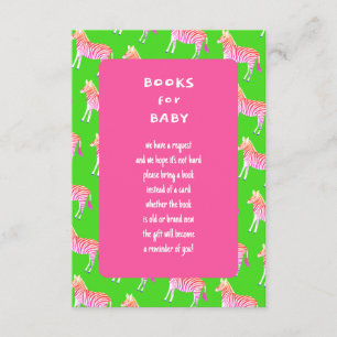 Cute Colourful Zebras Custom Baby Shower Enclosure Card