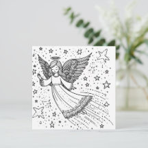 Cute Colouring Art Guardian Angel