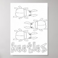 Cute Colouring Bugs Beetles