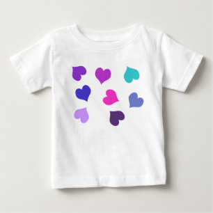 Cute colurful hearts baby T-Shirt