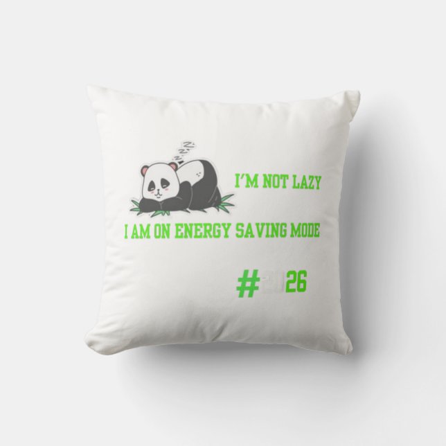 "Cute comfort sleepy panda trendy illustraton" Cushion (Front)