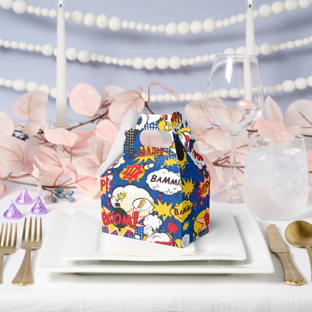 Cute Comic Book Pattern Favour Box (Wedding)
