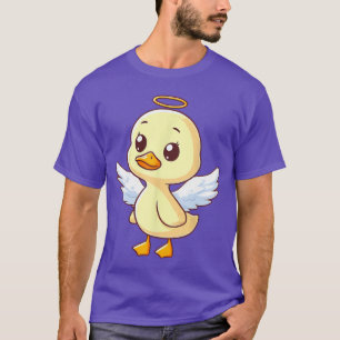 Cute Comic Duck is an Angel with Wings retro T-Shirt