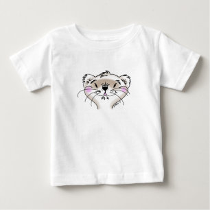 Cute Comic Ferret Face Baby T-Shirt
