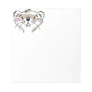 Cute Comic Ferret Face Notepad