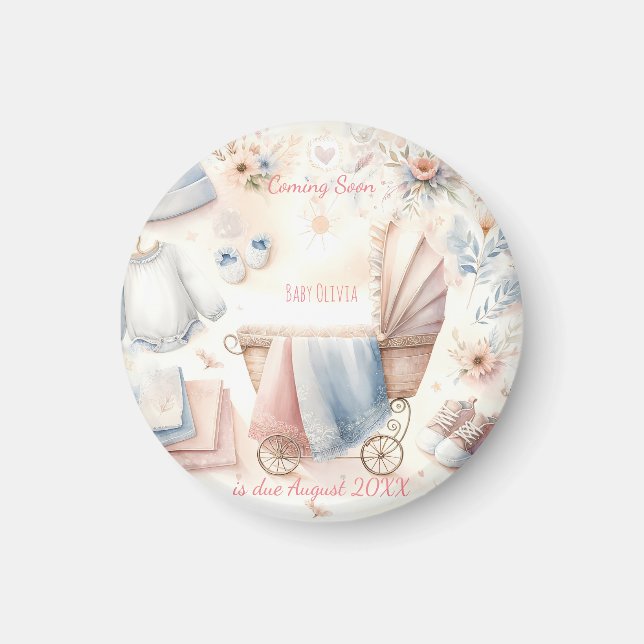 Cute coming soon announcement Invitation Magnet (Front)