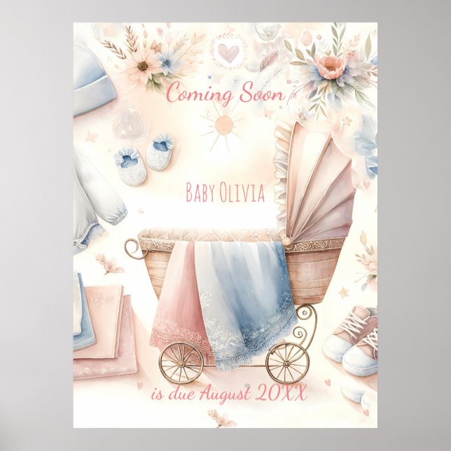 Cute coming soon announcement poster (Front)