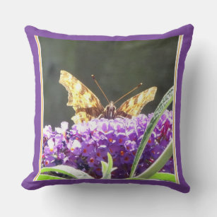 Cute Comma Butterfly Throw Pillow