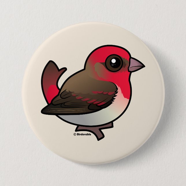 Cute Common Rosefinch 7.5 Cm Round Badge (Front)