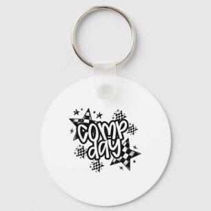 Cute Comp Day Cheer Comp Season Cheerleading Compe Key Ring