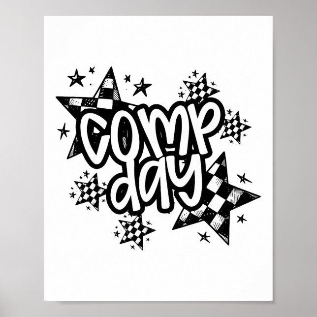 Cute Comp Day Cheer Comp Season Cheerleading Compe Poster (Front)