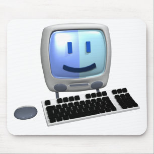Cute computer face. mouse pad