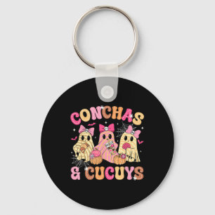 Cute Conchas And Cucuys Ghost Funny Mexican Hallow Key Ring