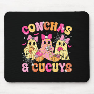 Cute Conchas And Cucuys Ghost Funny Mexican Hallow Mouse Pad