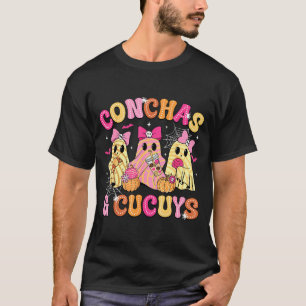 Cute Conchas And Cucuys Ghost Funny Mexican Hallow T-Shirt
