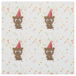 Cute Confetti Party Beaver Fabric