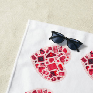 Cute Confetti Pattern Playful Personalized Gift Beach Towel