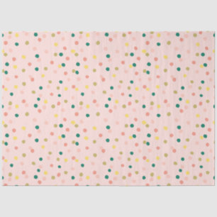 Cute Confetti Polka Dots Pattern Pink Green Tissue Paper