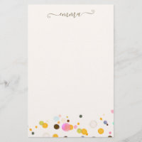 Cute Confetti Signature Script Post-it Notes