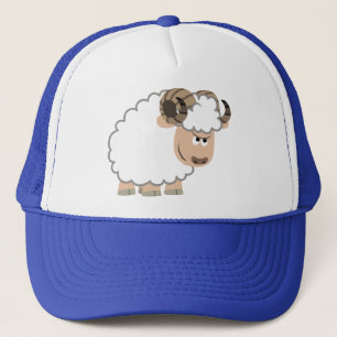 Cute Confident Cartoon Ram Hat